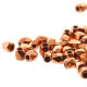 True2™ Czech Fire polished faceted glass beads 2mm - Crystal copper plated